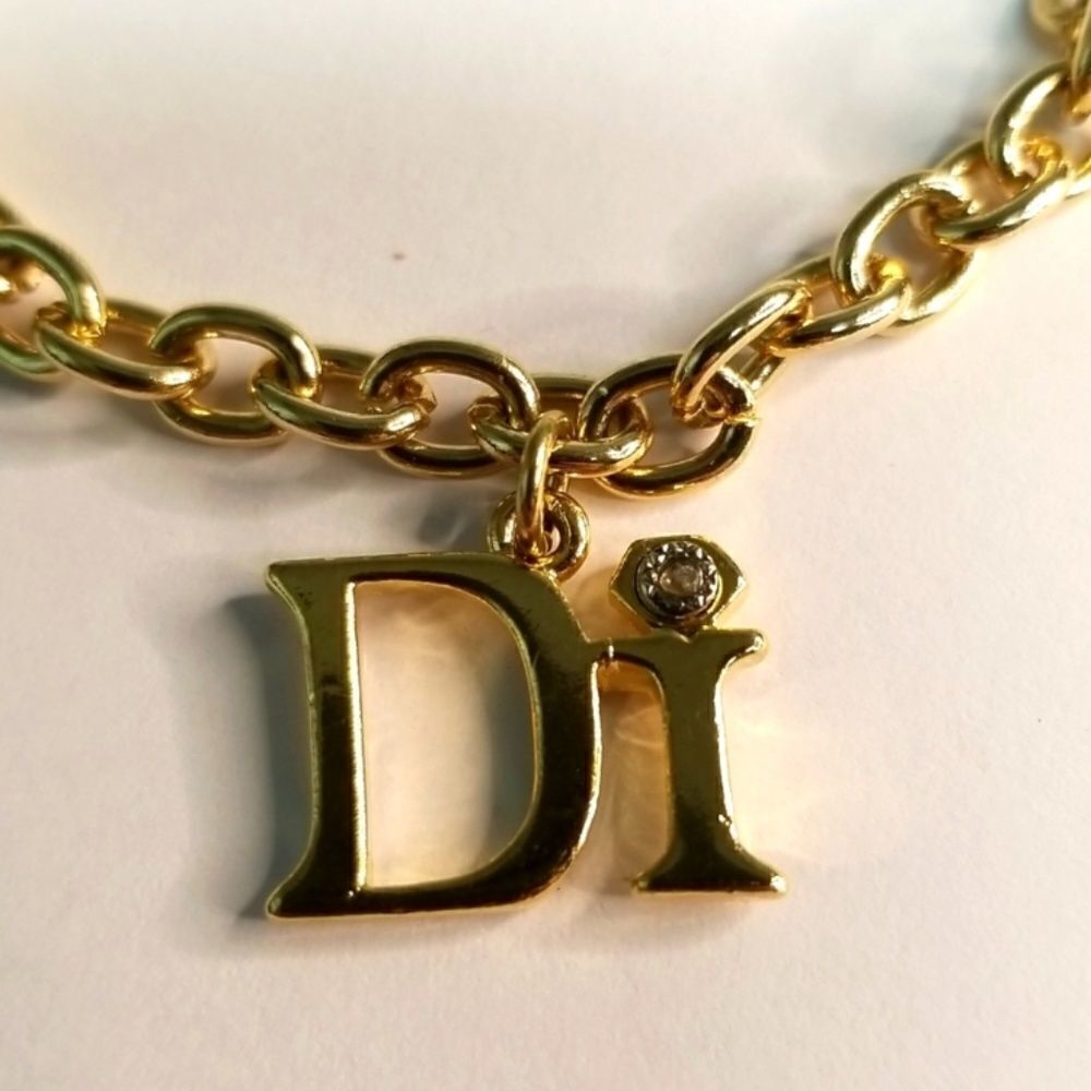 Diamonds International Gold Tone Bracelet & Surprise 2 Charms New